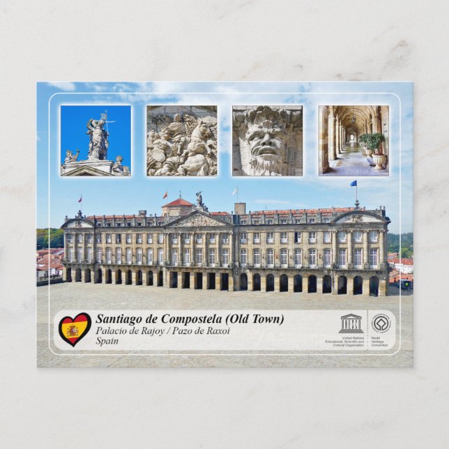 UNESCO WH- Palacio de Rajoy / Pazo de Raxoi Postkarte (Vorderseite)