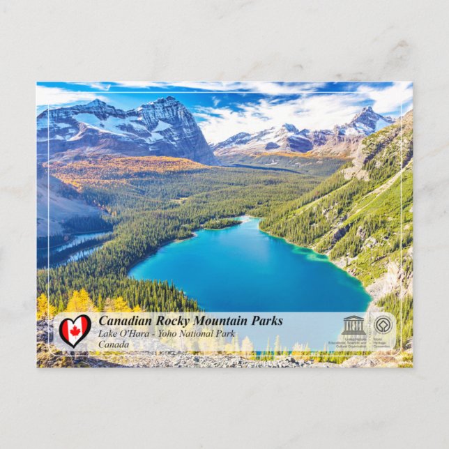 UNESCO WH- Yoho Nationalpark Postkarte (Vorderseite)