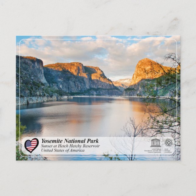 UNESCO WH- Yosemite - Hetch-Hetchy-Stausee Postkarte (Vorderseite)