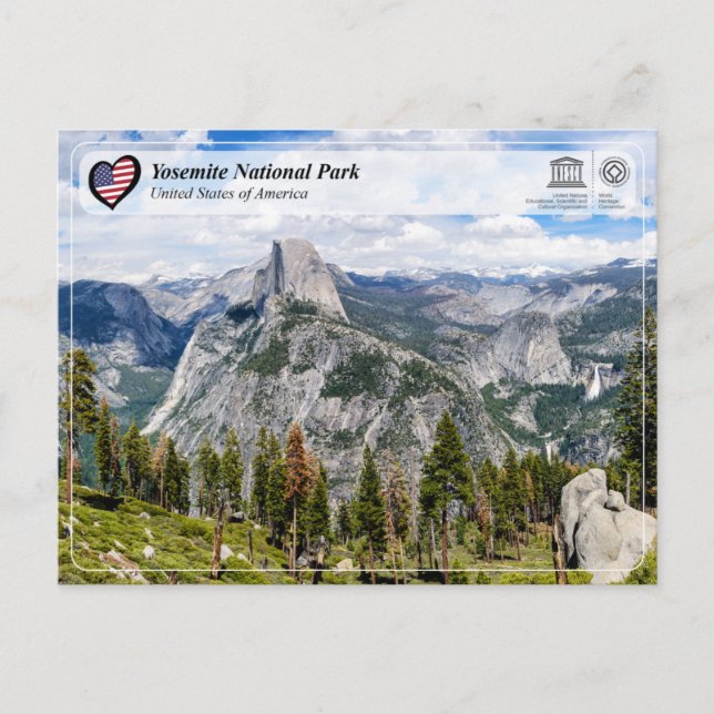 UNESCO WH- Yosemite Nationalpark - Postcard Postkarte (Vorderseite)