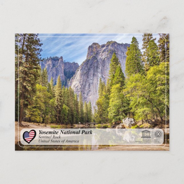 UNESCO WH- Yosemite NP - Sentinel Rock Postkarte (Vorderseite)