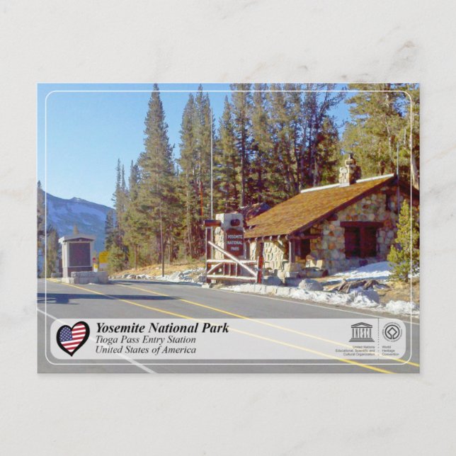 UNESCO WH- Yosemite NP - Tioga Pass Postkarte (Vorderseite)