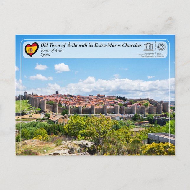 UNESCO WHS - Altstadt von Ávila und ihre Mauern Postkarte (Vorderseite)