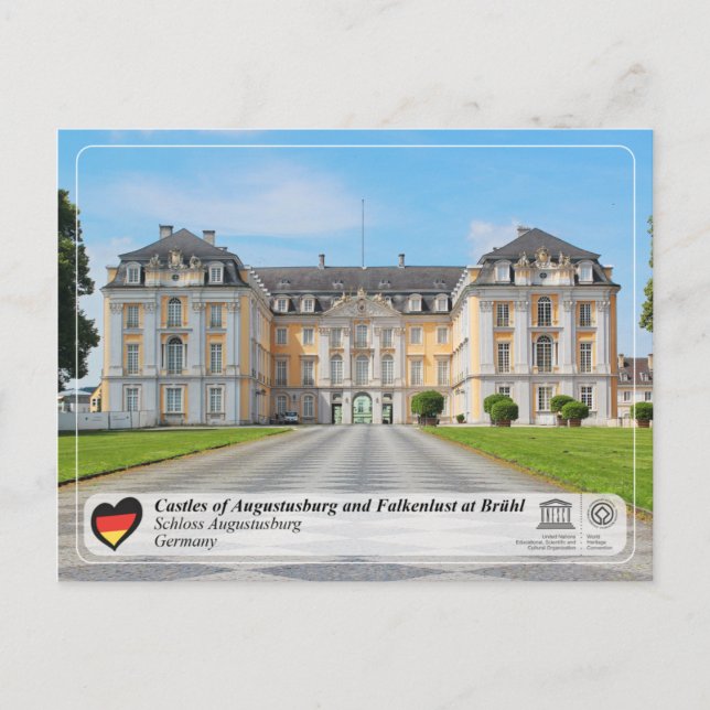 UNESCO WHS - Burg Augustusburg Postkarte (Vorderseite)