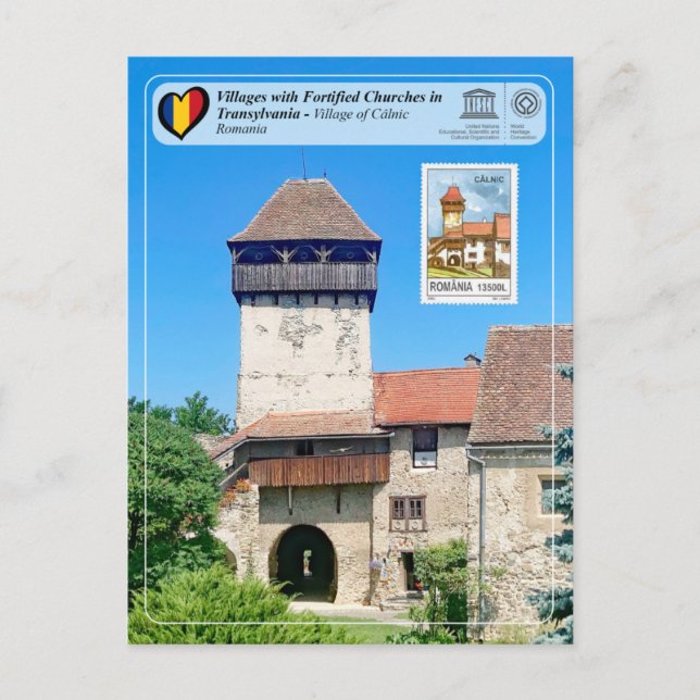 UNESCO WHS - Dorf Câlnic (Briefmarke Edition) Pos Postkarte (Vorderseite)