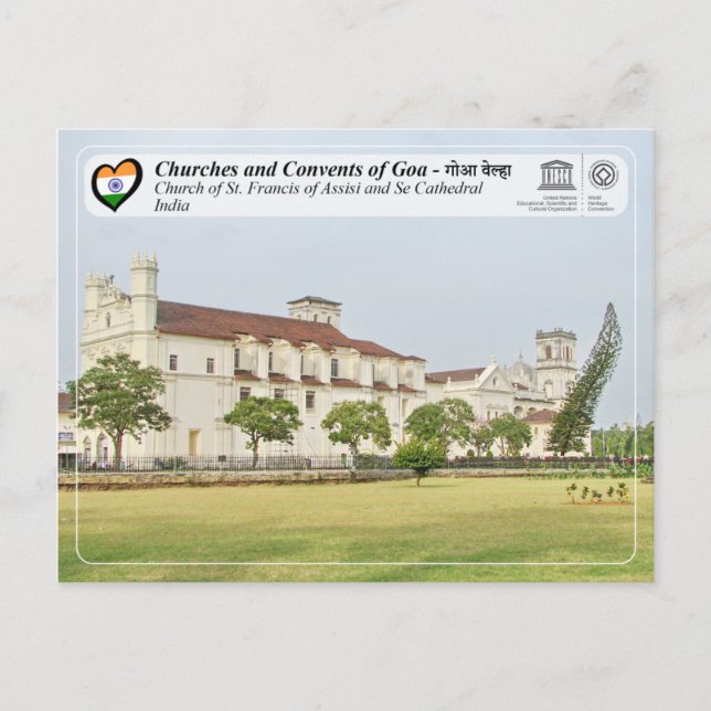 UNESCO WHS - Goa - Kirche des Hl. Franz von Assisi Postkarte (Vorderseite)