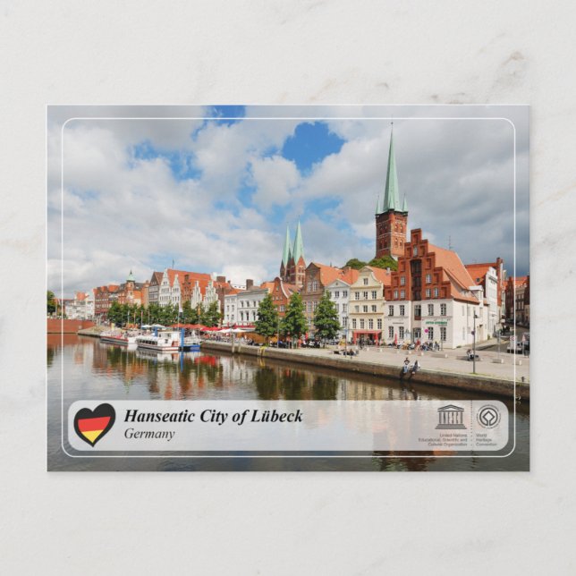 UNESCO WHS - Hanseatic City of Lübeck Postkarte (Vorderseite)