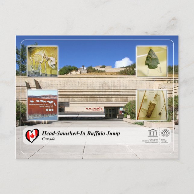 UNESCO WHS - Head-Smashed-in Buffalo Jump Postkarte (Vorderseite)