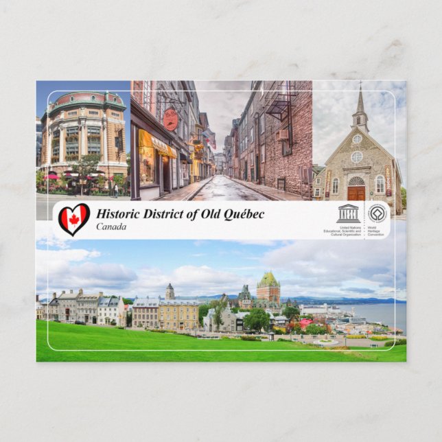 UNESCO WHS - Historischer Bezirk von Old Québec Postkarte (Vorderseite)