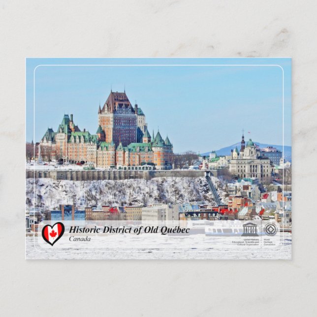 UNESCO WHS - Historischer Bezirk von Old Québec Postkarte (Vorderseite)