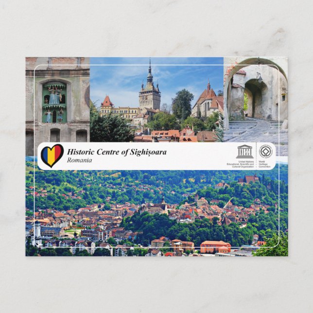 UNESCO WHS - Historisches Zentrum von Sighisoara Postkarte (Vorderseite)