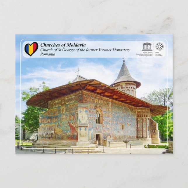 UNESCO WHS - Kirchen Moldawiens - Voronet Postkarte (Vorderseite)