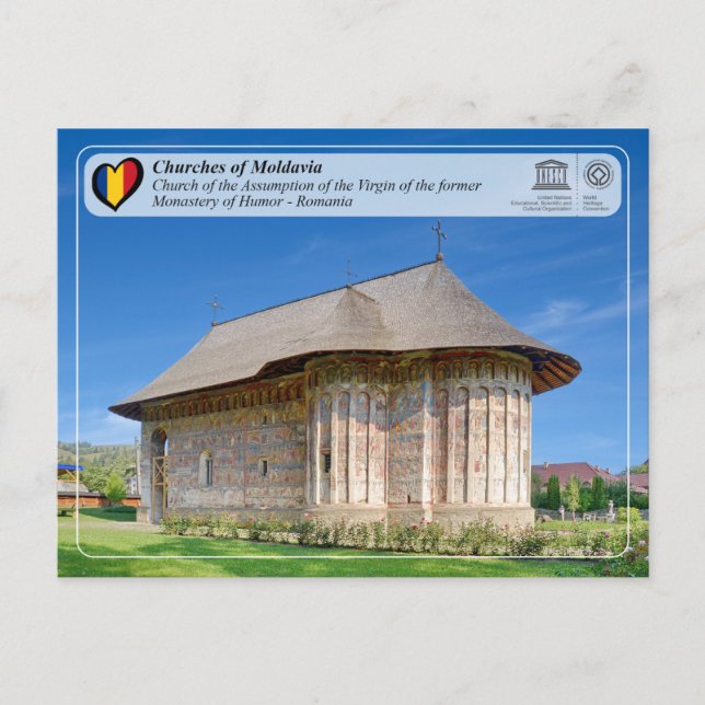 UNESCO WHS - Kirchen von Moldawien - Spaß Postkarte (Vorderseite)