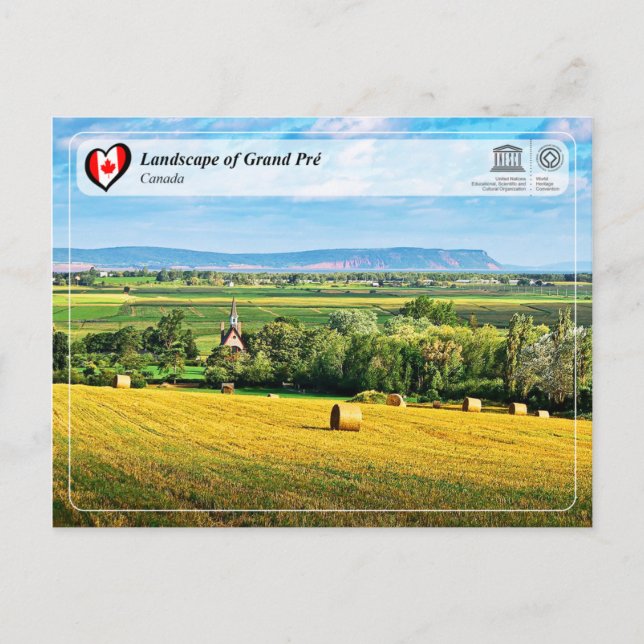UNESCO WHS - Landschaft von Grand Pré Postkarte (Vorderseite)
