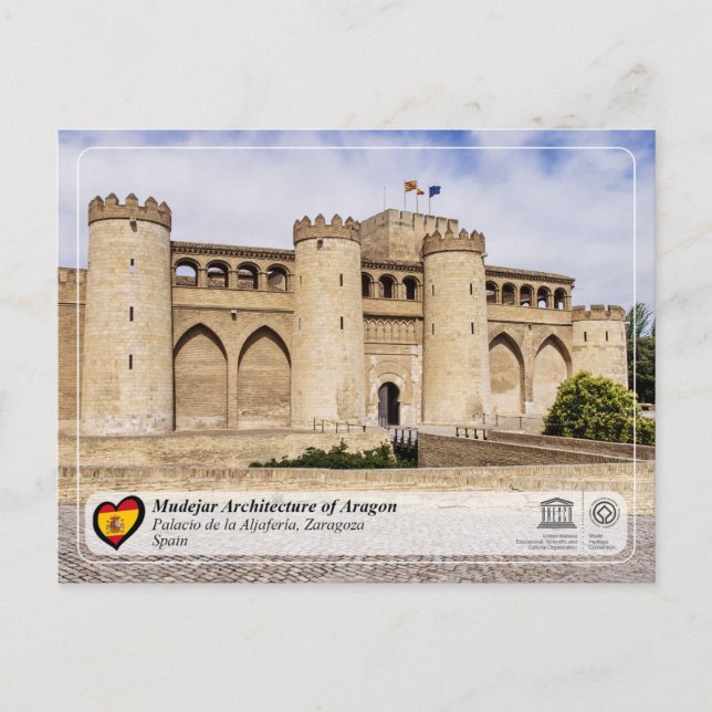 UNESCO WHS - Palacio de la Aljafería Postkarte (Vorderseite)