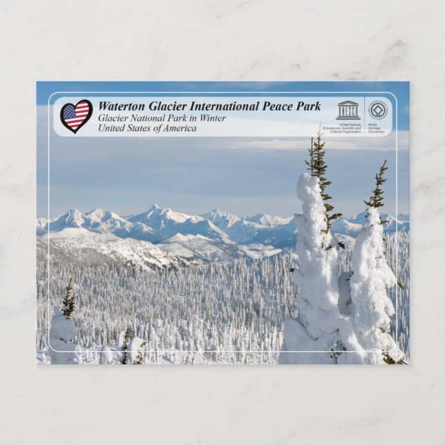 UNESCO  WHS - Parc national de Glacier Carte posta (Devant)