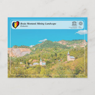 UNESCO WHS - Roșia Montană Bergbaulandschaft Postkarte