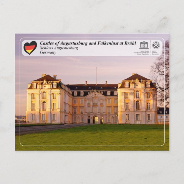 UNESCO WHS - Schloss Augustusburg Postkarte (Vorderseite)