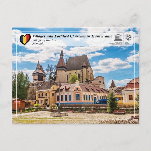 UNESCO WHS - Village de Biertan Carte postale (Devant)