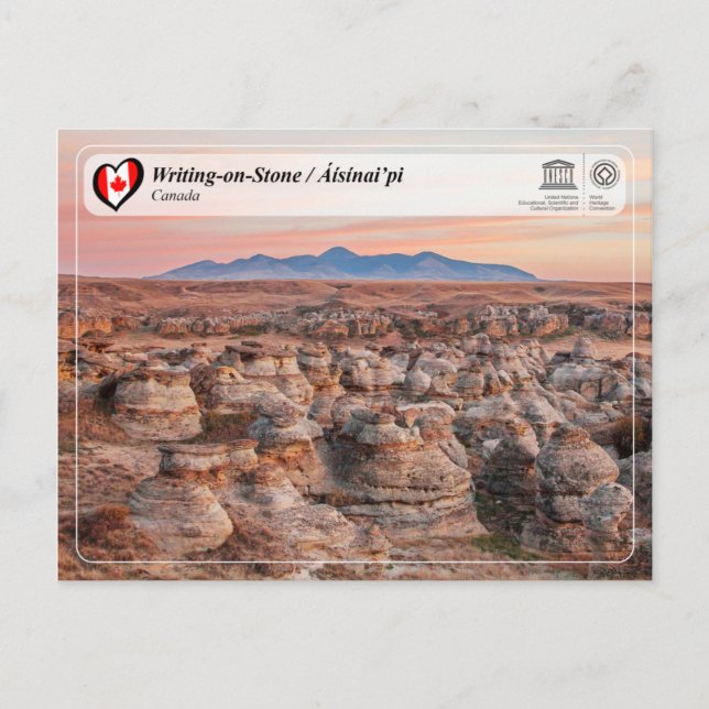UNESCO WHS - Writing on Stone / Áísínai’pi Postkarte (Vorderseite)