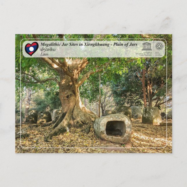 UNESCO - Xiengkhuang - Schlichter Jars - ທົ່ ງ ໄ ຫ Postkarte (Vorderseite)