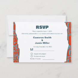 Uneven Liebe Border Ecru Teilnahme Diät Musik UAWG RSVP Karte