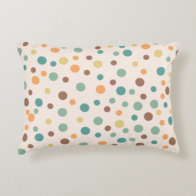 Uneven Scattered Polka Dot Vector Nahtloses Muster Dekokissen (Vorderseite)