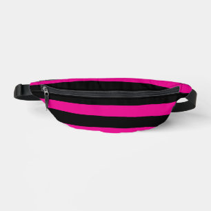 Uneven Streifen - Magenta und Schwarz Bauchtasche