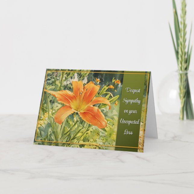 Unexpected Loss - Sympathy Card Karte (Vorderseite)