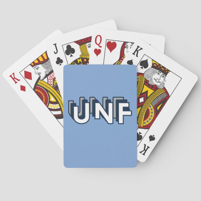 UNF - University of North Florida Blue Spielkarten (Rückseite)