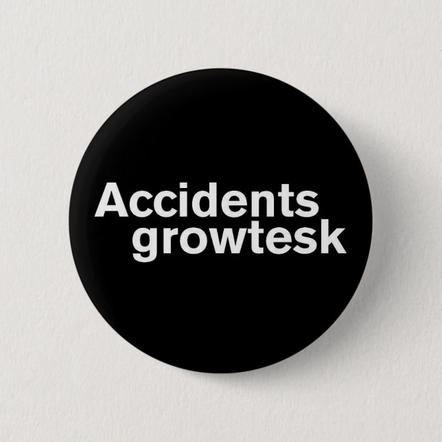 Unfälle schwarz button (Vorderseite)