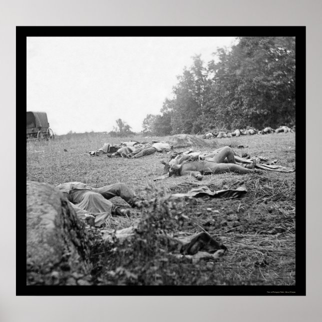 Unfälle während der Schlacht von Gettysburg 1863 Poster (Vorne)