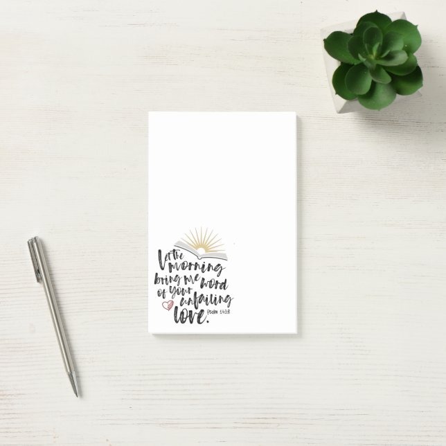 UNFEHLERHAFTE LIEBE Bibelschrift Post-it Klebezettel (Büro)