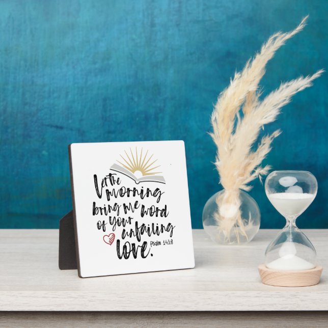 UNFEHLERHAFTE LIEBE Psalm Bibelschrift Easel Fotoplatte (InSitu)