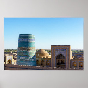 Unfertiger Minarett Kalta Minor - Khiva, Usbekista Poster