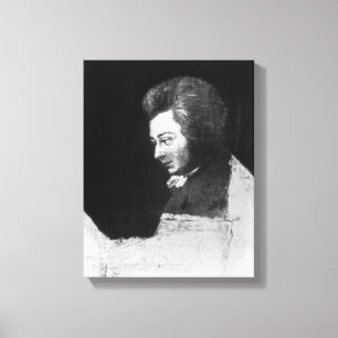 Unfertiges Porträt von Wolfgang Amadeus Mozart Leinwanddruck