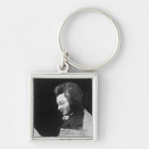 Unfertiges Porträt von Wolfgang Amadeus Mozart Schlüsselanhänger