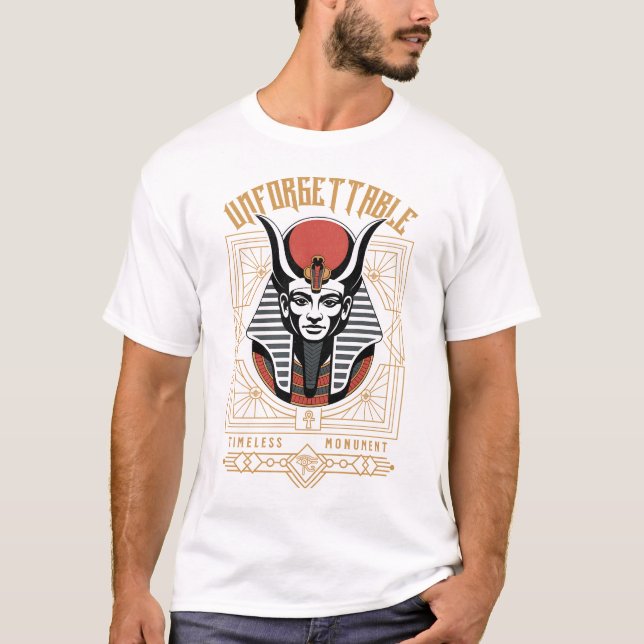 Unforgettable Monument Of Egyptian God Osiris Art T-Shirt (Vorderseite)