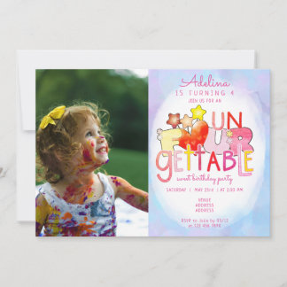Unforttable Sweet Birthday Heart Girl 4. Geburtsta Einladung