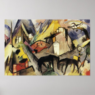 Unfortunte Land Tirol durch Franz Marc Poster