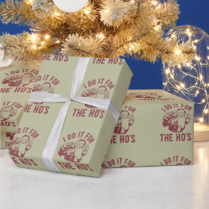 Unfreundliches Weihnachtsmann-Gesicht Ich mache es Geschenkpapier