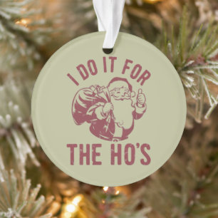 Unfreundliches Weihnachtsmann-Gesicht Ich mache es Ornament