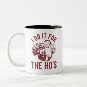 Unfreundliches Weihnachtsmann-Gesicht Ich mache es Zweifarbige Tasse
