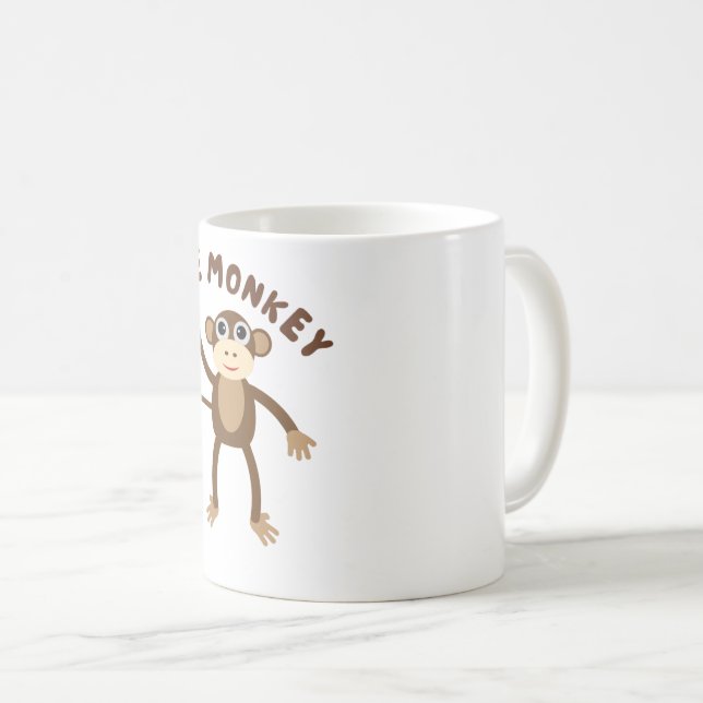 unfruchtbarer niedlicher Affe Kaffeetasse (VorderseiteRechts)