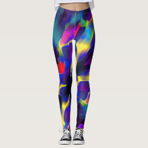Unfruchtbarkeit und farbige Reliefs, Blau dominier Leggings