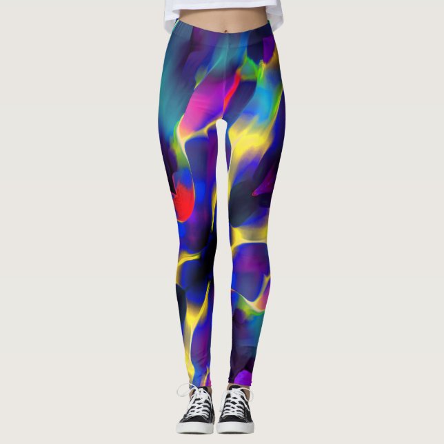 Unfruchtbarkeit und farbige Reliefs, Blau dominier Leggings (Vorderseite)