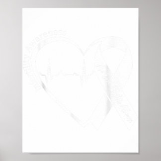 Unfruchtbarkeitsbewusstsein Herz Orange Ribbon Ivf Poster