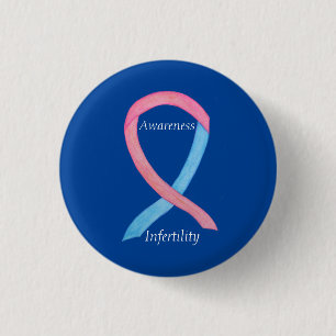Unfruchtbarkeitsbewusstsein Rosa und blaues Button