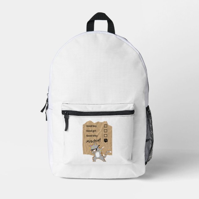 Unfug Katzen Bedruckter Rucksack (Vorderseite)