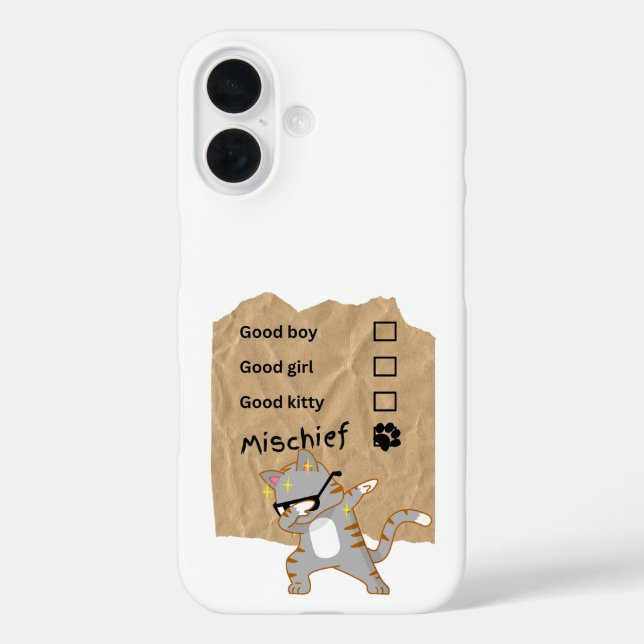 Unfug Katzen iPhone 16 Hülle (Rückseite)